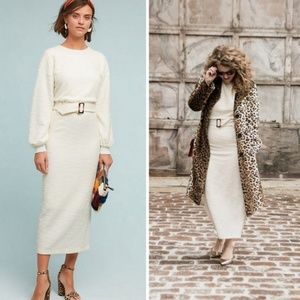 Jacqueline Belted Cream Dress  NWT 
Anthropologie